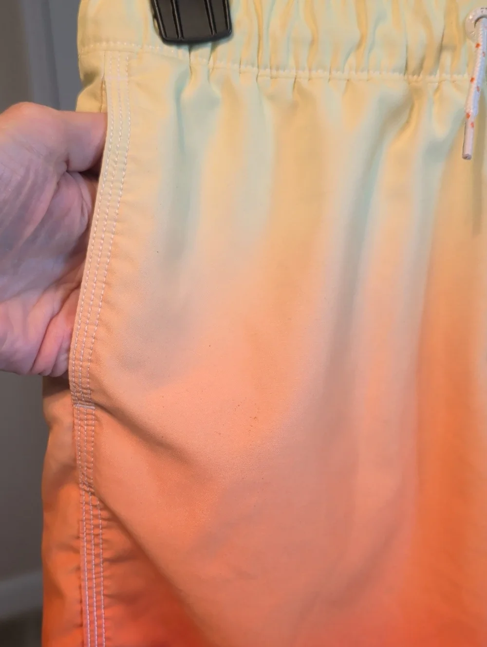 GAP Boys Ombre Yellow to Red Swim Trunks
